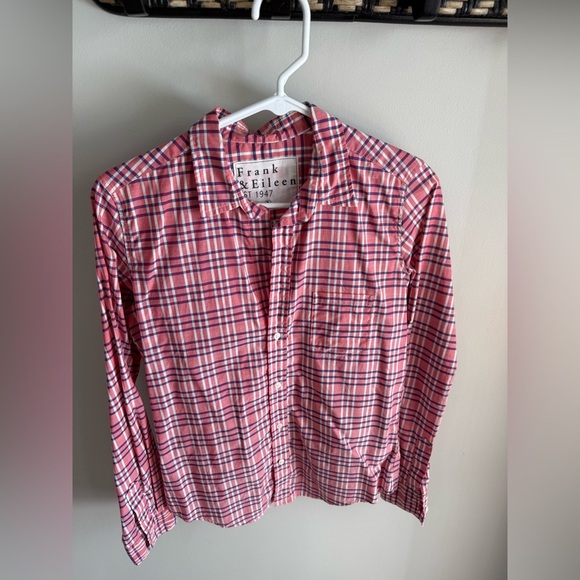 Frank & Eileen Button Down "the Barry" - Pink Plaid - Size Small - Picture 2 of 13